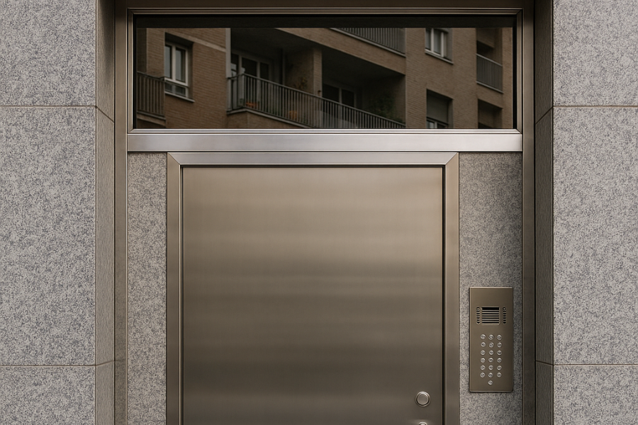 puerta acero